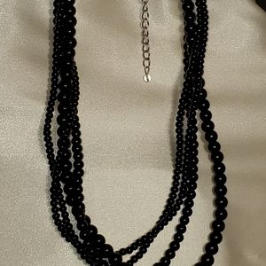 Black beaded necklace